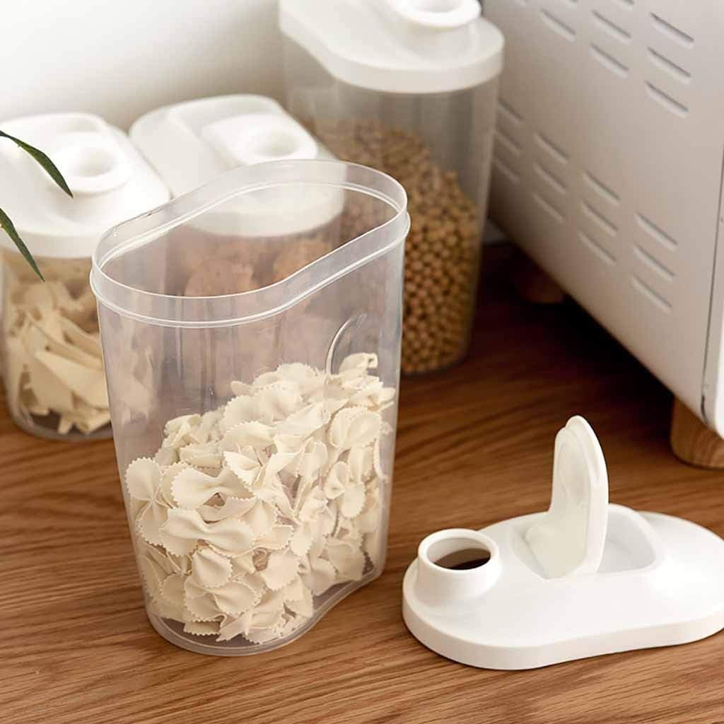 Cereal Dispenser Storage Box, Plastic Airtight Food Storage Containers, Cereal Containers Storage for Kitchen  Pantry Organization for Flour, Sugar, And Cereal, Labels  Marker