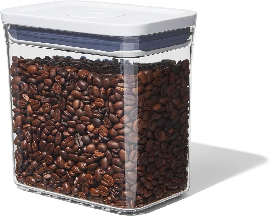 OXO Good Grips POP Container – Airtight 1.7 Qt for Coffee and More Food Storage, Rectangle, Clear