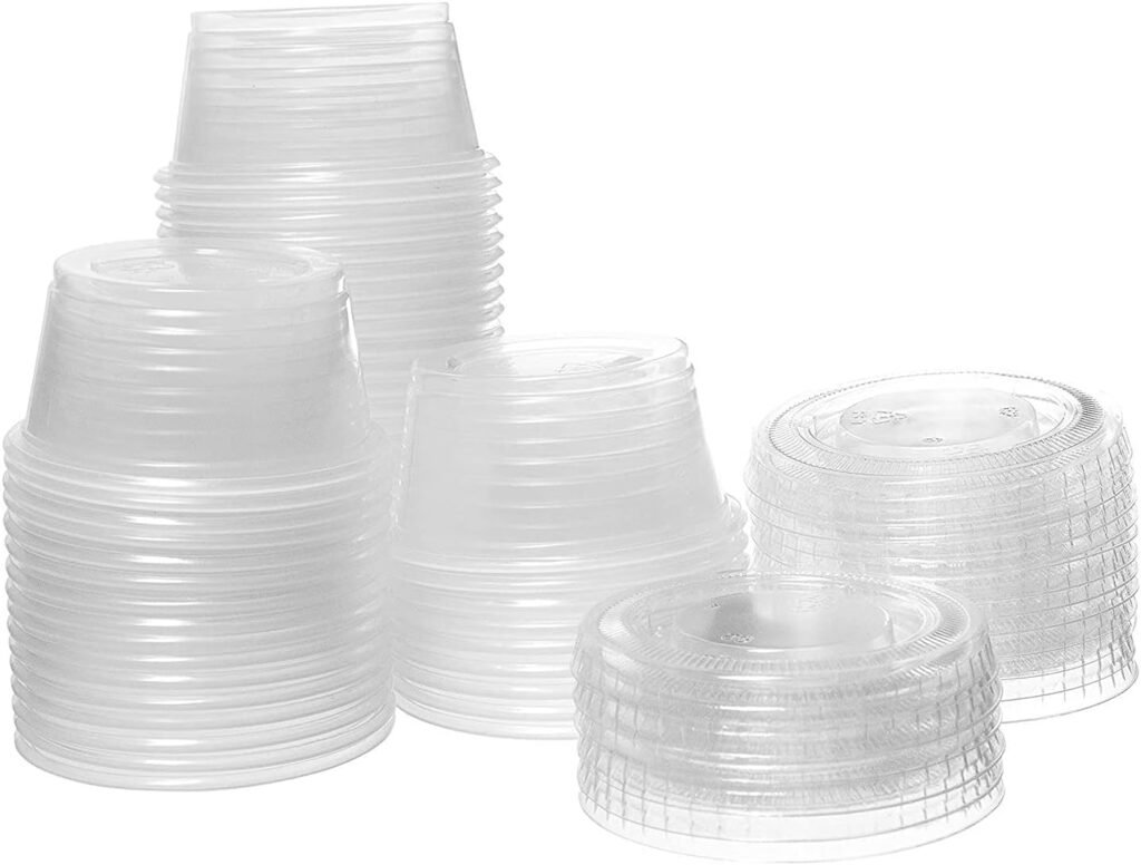 DuraHome Food Storage Containers with Lids 8oz, 16oz, 32oz Freezer Deli Cups Combo Pack, 44 Sets BPA-Free Leakproof Round Clear Takeout Container Meal Prep Microwavable, Airtight Lids (Mixed Sizes)