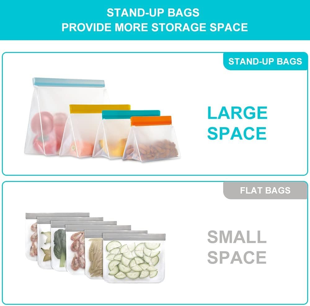 Reusable Food Storage Bags Stand Up Review